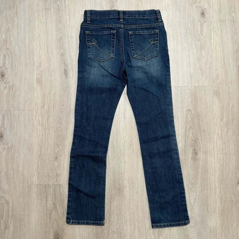 Kids The Children's Place Girls Dark Wash Skinny Stretch Denim Jeans 10/12 L